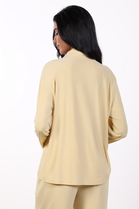 PYJAMA TOP FULL SLEEVES — WOMENS YELLOW