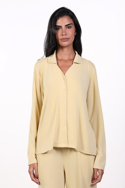 PYJAMA TOP FULL SLEEVES — WOMENS YELLOW