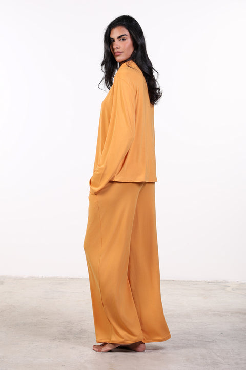 PYJAMA FULL SLEEVES SET — WOMENS ORANGE