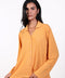 PYJAMA TOP FULL SLEEVES — WOMENS ORANGE