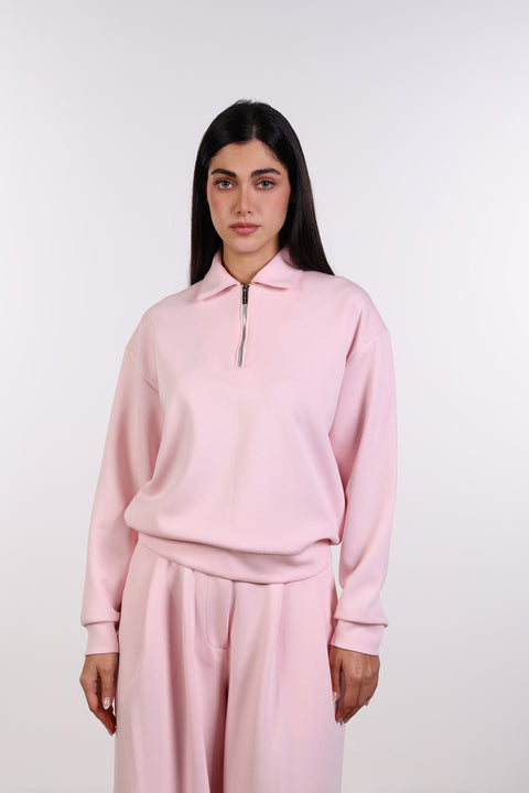 THE TRAVEL WEAR SWEATER — WOMENS PINK