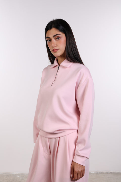 THE TRAVEL WEAR SWEATER — WOMENS PINK
