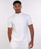 PALMA HIGH-NECK SCRUB SHIRT  — MENS WHITE
