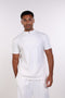 PALMA HIGH-NECK SCRUB SHIRT  — MENS WHITE