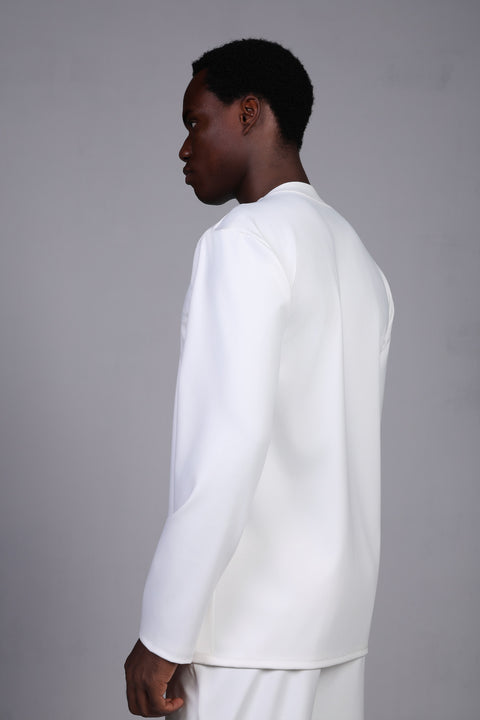 FLEX SHIRT FULL SLEEVES ROUND NECK — MENS WHITE