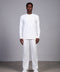 FLEX SHIRT FULL SLEEVES ROUND NECK SET — MENS WHITE