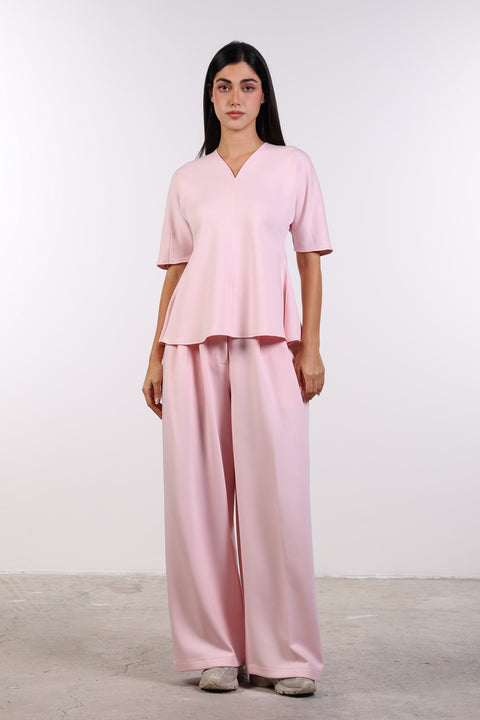 THE TRAVEL WEAR PEPLUM SHIRT — WOMENS PINK