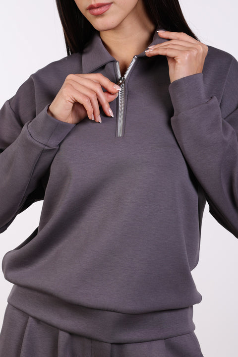 THE TRAVEL WEAR SWEATER — WOMENS GREY