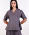 THE TRAVEL WEAR PEPLUM SHIRT — WOMENS GREY