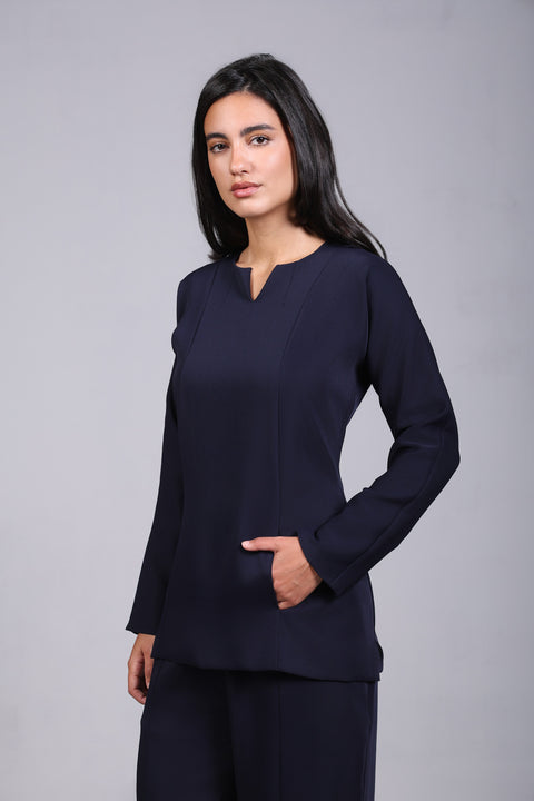 ALIGN SHIRT FULL SLEEVES — WOMENS NAVY