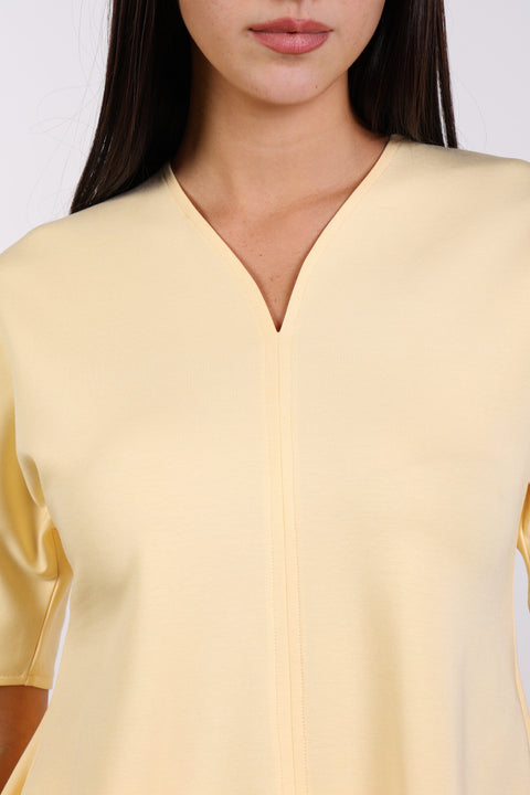THE TRAVEL WEAR PEPLUM SHIRT — WOMENS YELLOW