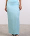 PENCIL LINEN SKIRT — WOMENS TEAL