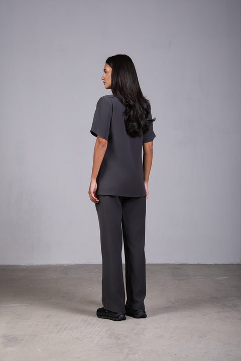 SHARK SHIRT HALF SLEEVES — WOMENS GREY