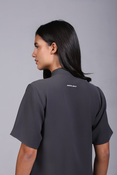 SHARK SHIRT HALF SLEEVES — WOMENS GREY