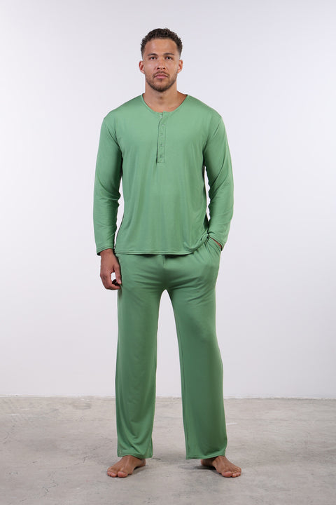 PYJAMA FULL SLEEVES SET — MENS GREEN