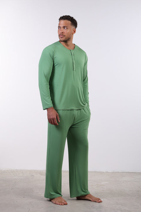 PYJAMA TOP FULL SLEEVES — MENS GREEN