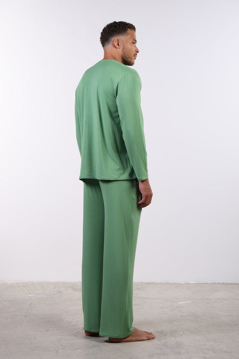 PYJAMA FULL SLEEVES SET — MENS GREEN
