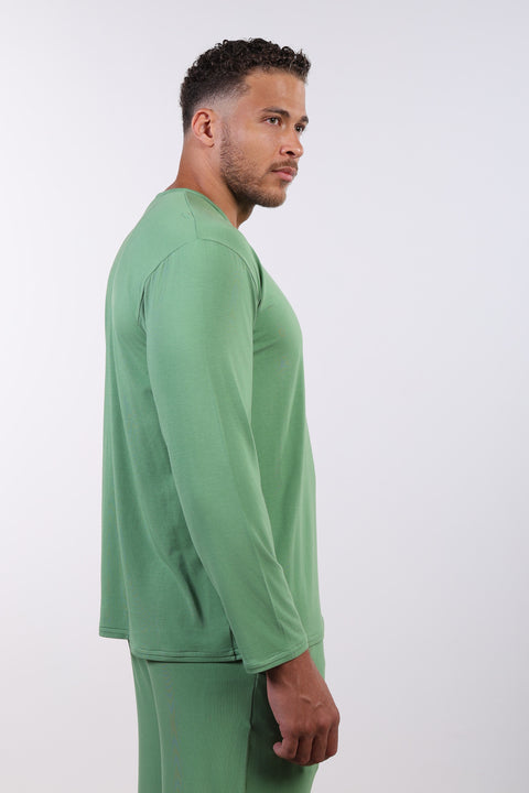PYJAMA TOP FULL SLEEVES — MENS GREEN
