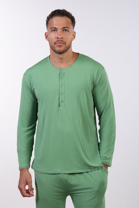 PYJAMA TOP FULL SLEEVES — MENS GREEN