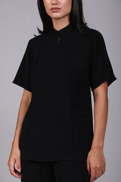 SHARK SHIRT HALF SLEEVES — WOMENS BLACK