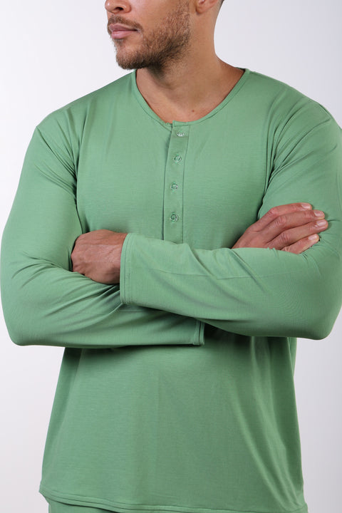 PYJAMA FULL SLEEVES SET — MENS GREEN