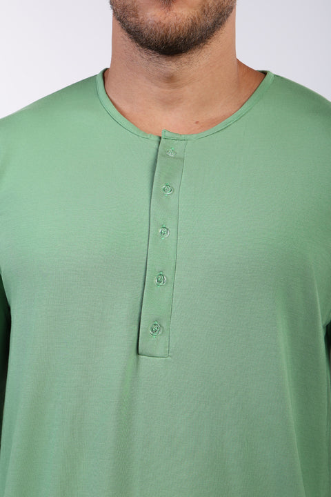 PYJAMA TOP FULL SLEEVES — MENS GREEN