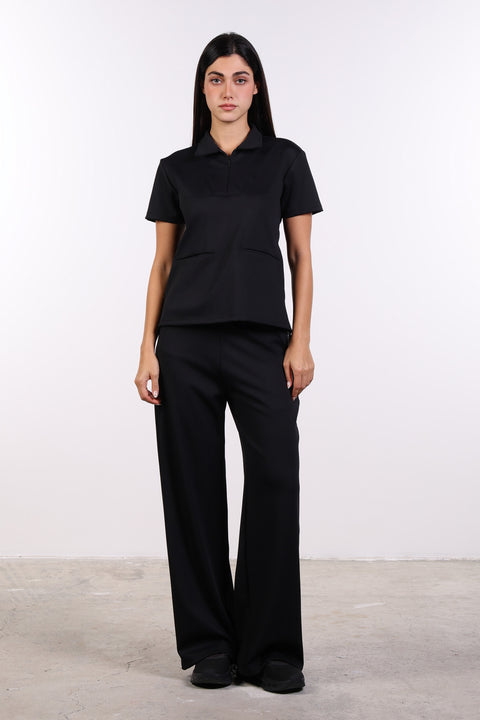 THE FORM SCRUB SHIRT — WOMENS BLACK