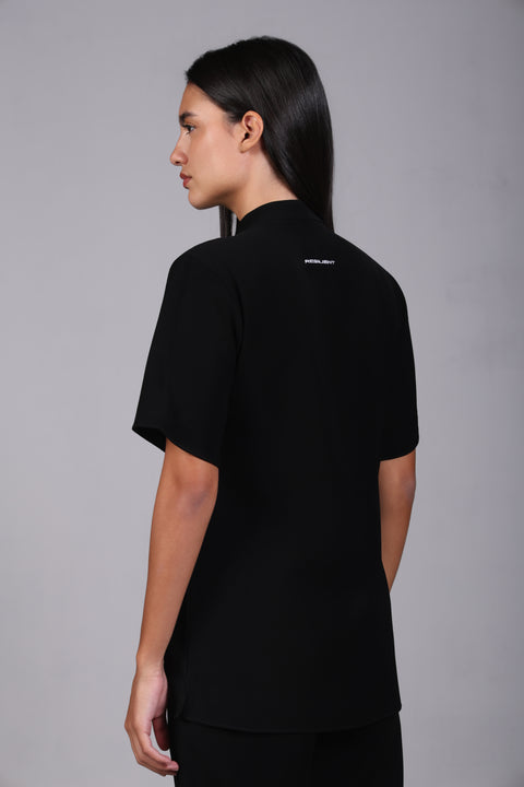SHARK SHIRT HALF SLEEVES — WOMENS BLACK