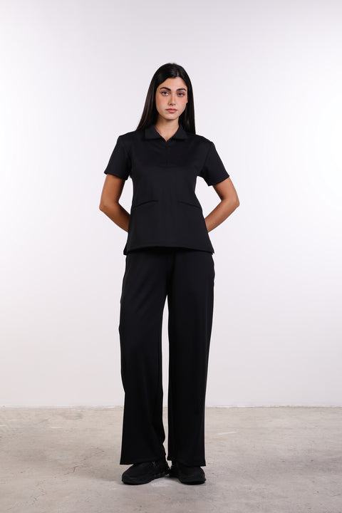 THE FORM SCRUB SHIRT — WOMENS BLACK