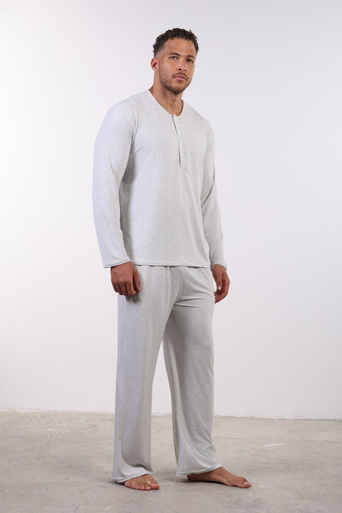 PYJAMA FULL SLEEVES SET — MENS CLOUD GREY