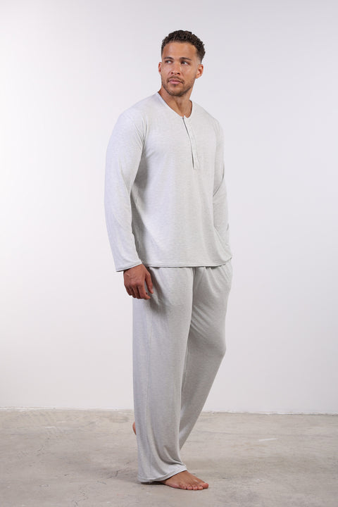 PYJAMA FULL SLEEVES SET — MENS CLOUD GREY