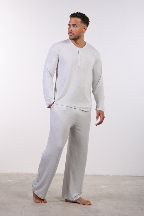 PYJAMA FULL SLEEVES SET — MENS CLOUD GREY