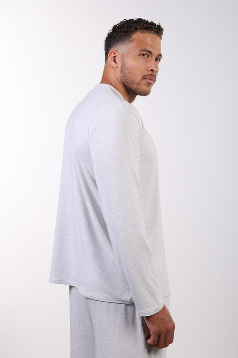 PYJAMA TOP FULL SLEEVES — MENS CLOUD GREY
