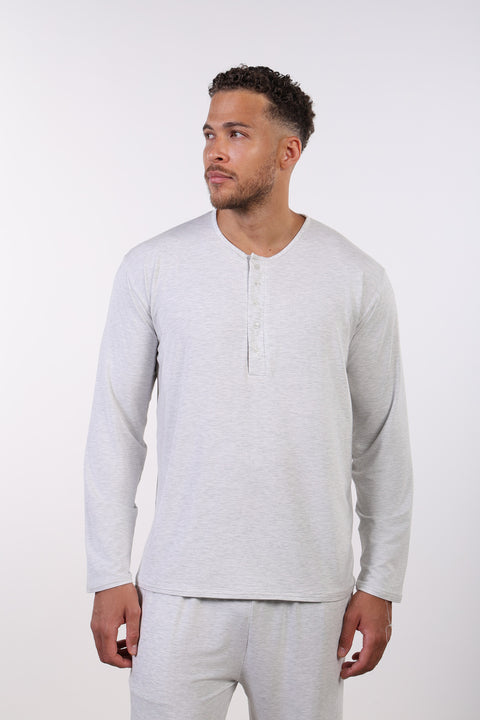 PYJAMA FULL SLEEVES SET — MENS CLOUD GREY