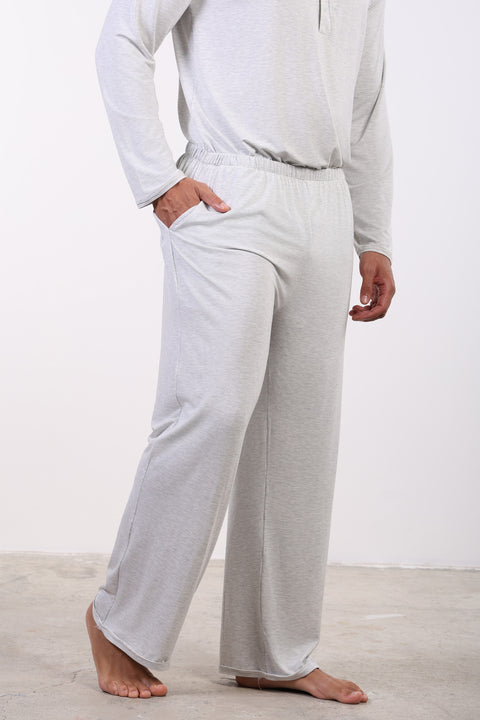 PYJAMA FULL SLEEVES SET — MENS CLOUD GREY