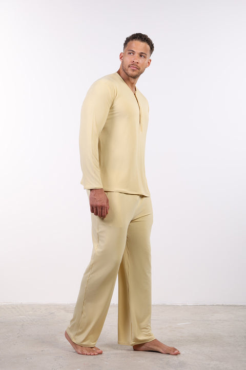 PYJAMA FULL SLEEVES SET — MENS YELLOW