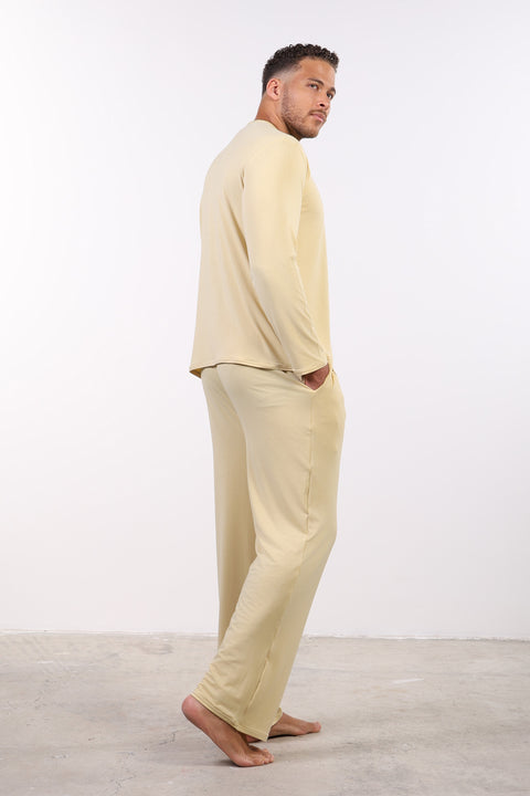 PYJAMA FULL SLEEVES SET — MENS YELLOW