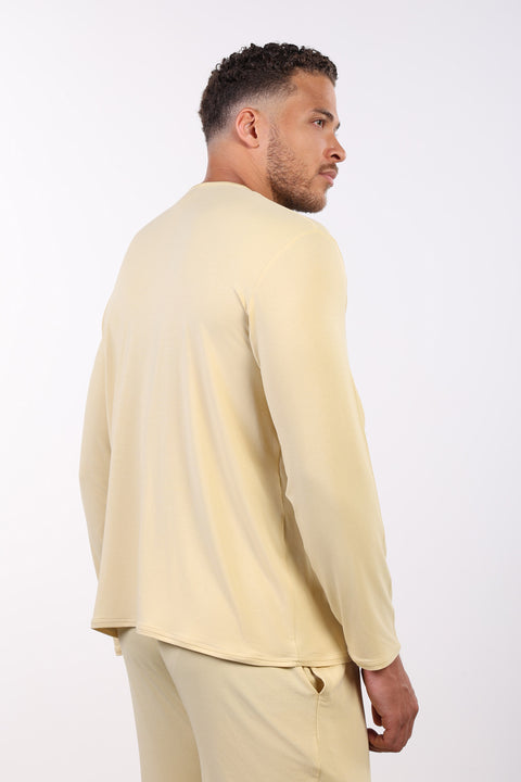 PYJAMA TOP FULL SLEEVES — MENS YELLOW