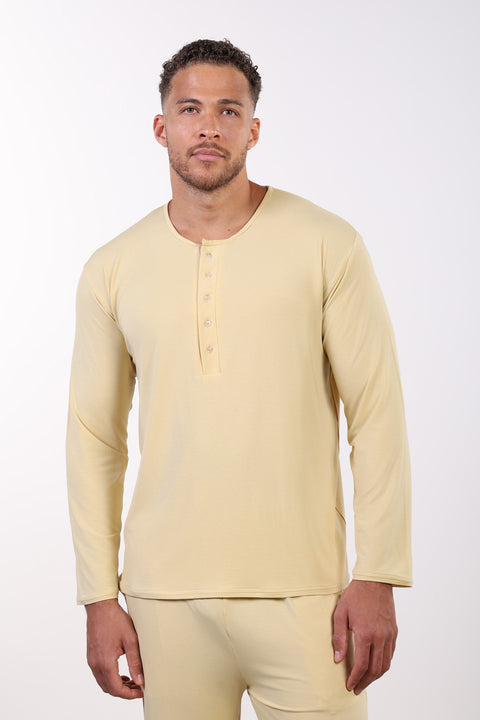 PYJAMA TOP FULL SLEEVES — MENS YELLOW