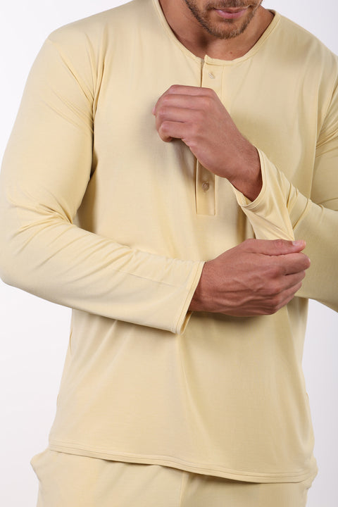 PYJAMA TOP FULL SLEEVES — MENS YELLOW