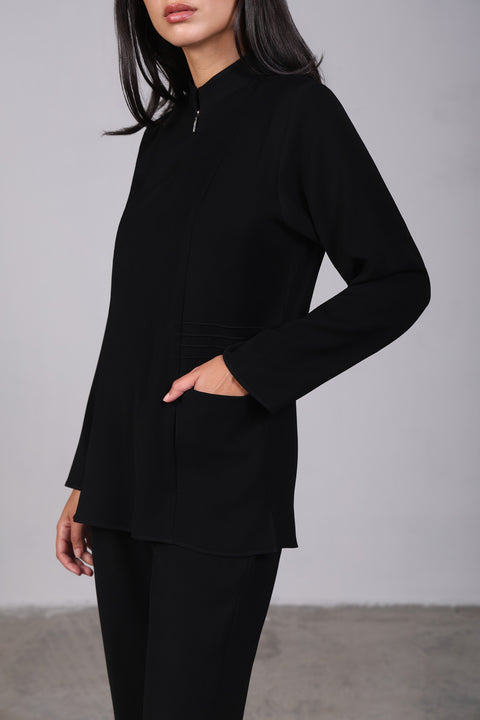 SHARK SHIRT FULL SLEEVES — WOMENS BLACK