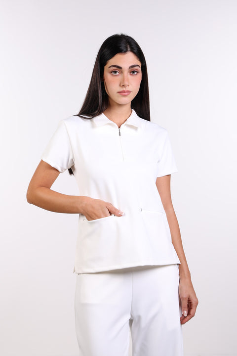 THE FORM SCRUB SHIRT — WOMENS WHITE
