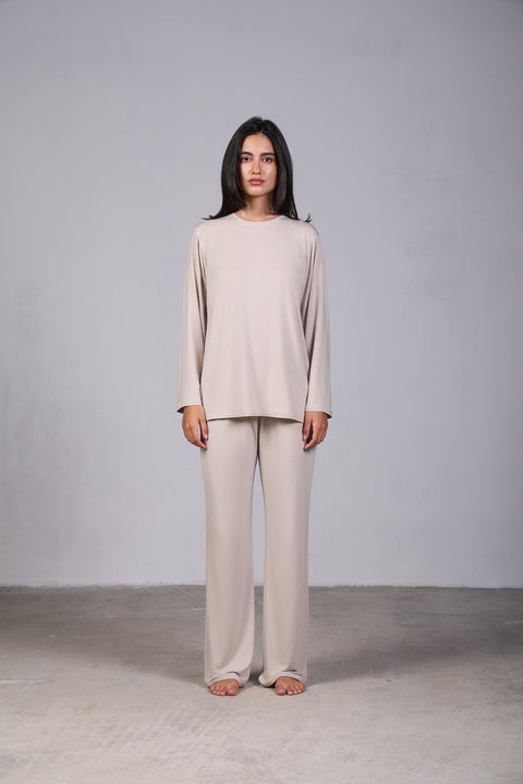 ON CALL TOP FULL SLEEVES — WOMENS TAUPE