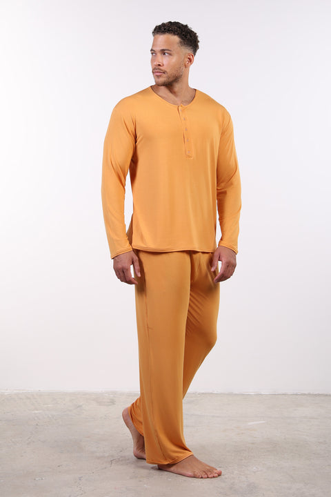 PYJAMA FULL SLEEVES SET — MENS ORANGE