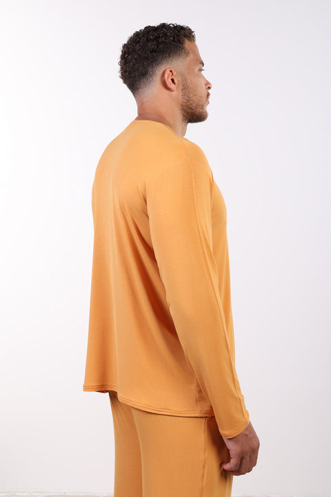 PYJAMA TOP FULL SLEEVES — MENS ORANGE