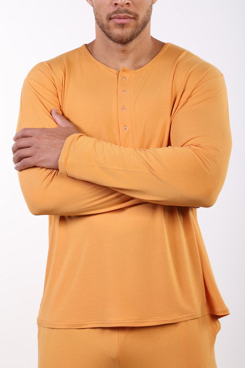 PYJAMA FULL SLEEVES SET — MENS ORANGE