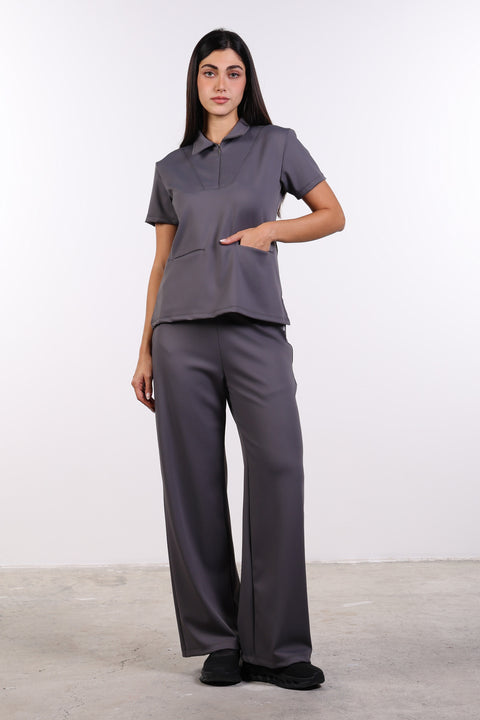THE FORM SCRUB SHIRT — WOMENS GREY