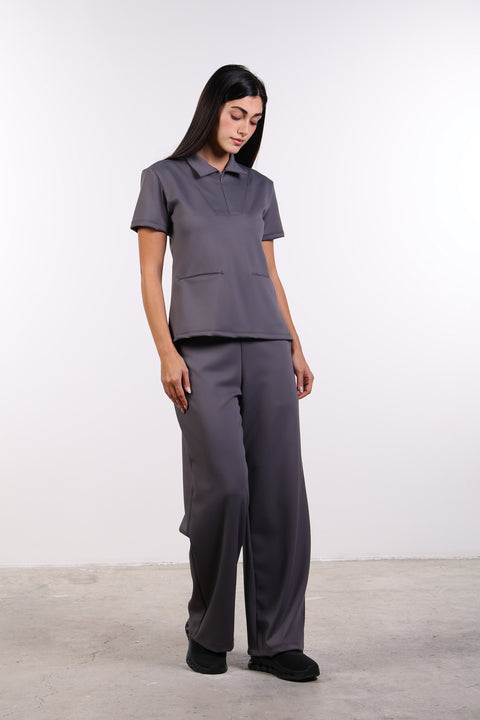 THE FORM SCRUB SHIRT — WOMENS GREY
