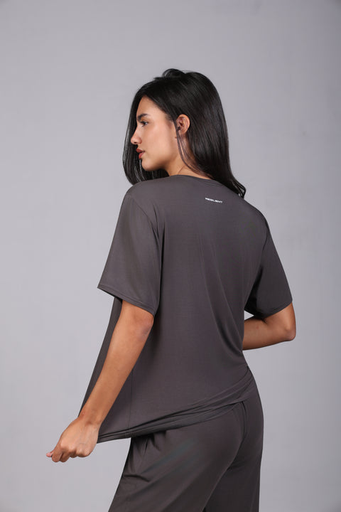 ON CALL TOP HALF SLEEVES — WOMENS GREY