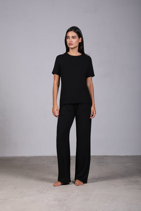 ON CALL HALF SLEEVES SET — WOMENS BLACK
